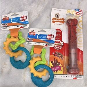 Puppy and Dog Chew Toy 3pc Bundle